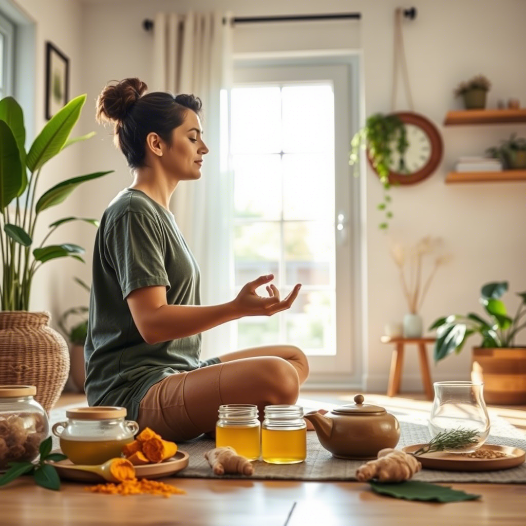 Ayurvedic morning routine items