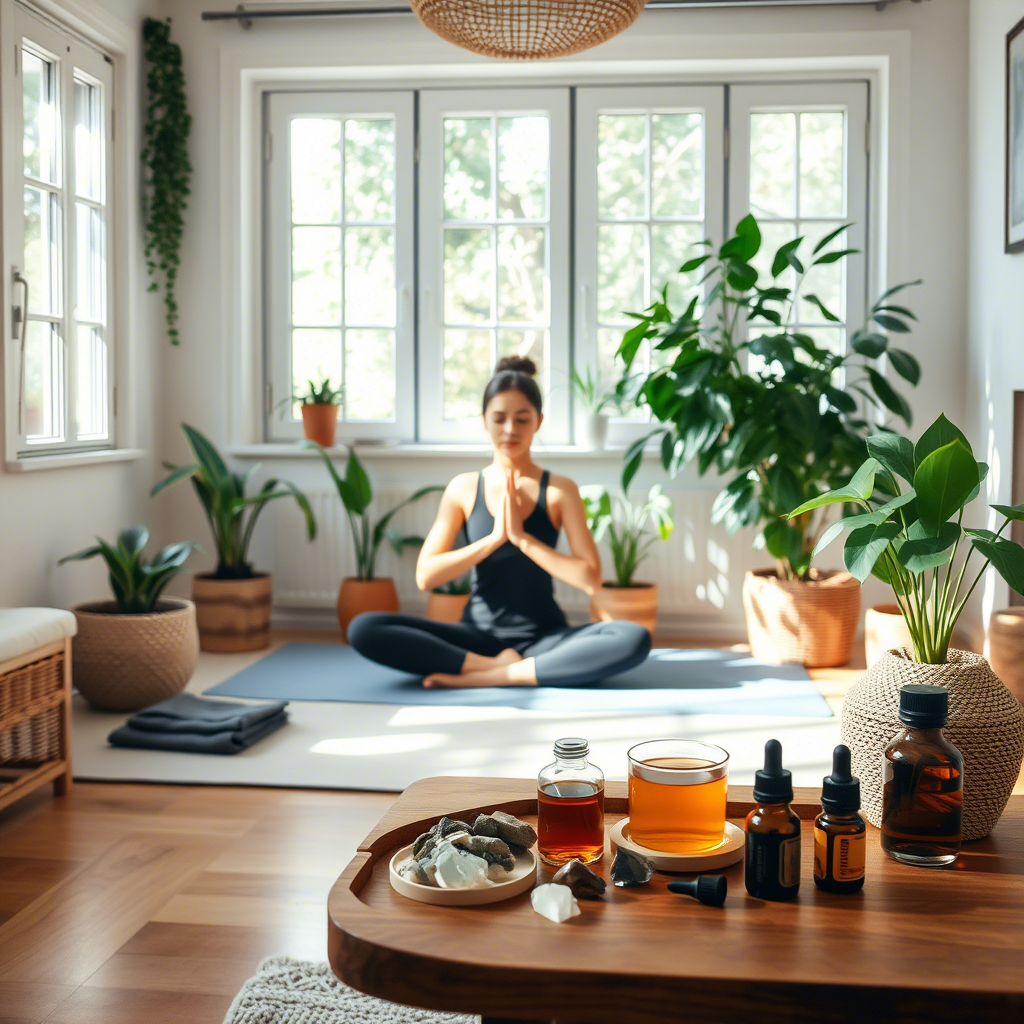 Relaxing scene with candles