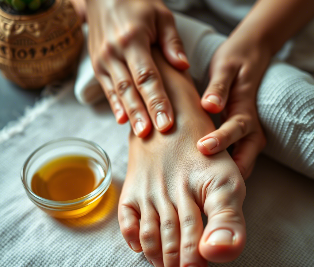 Foot Massage with Sesame Oil